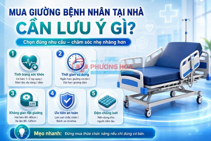 Mua giường bệnh nhân tại nhà cần lưu ý gì?